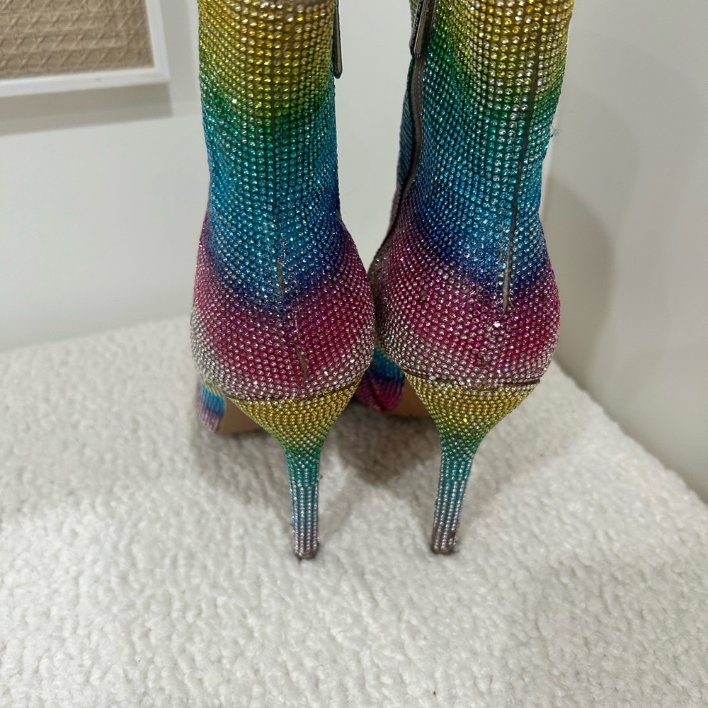 Dolls Kill Multicolor Rhinestone Women's Boots - Picture 3 of 5